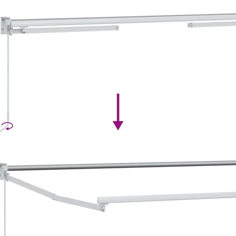 vidaXL Jardín-Toldo manual retráctil con LEDs Beige 3,5 x 2,5 m