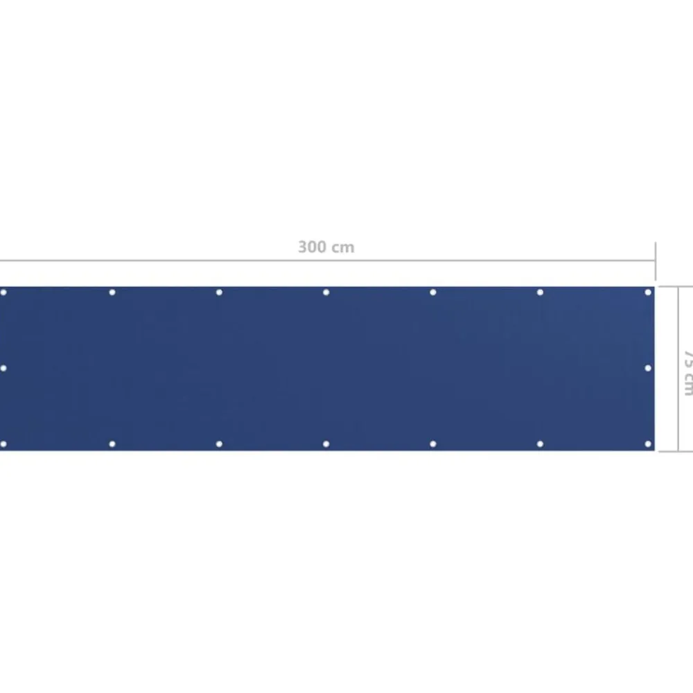vidaXL Toldo para balcón de tela oxford 75x300 cm Azul Online