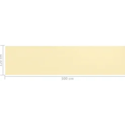 vidaXL Toldo para balcón HDPE 120x500 cm Beige
