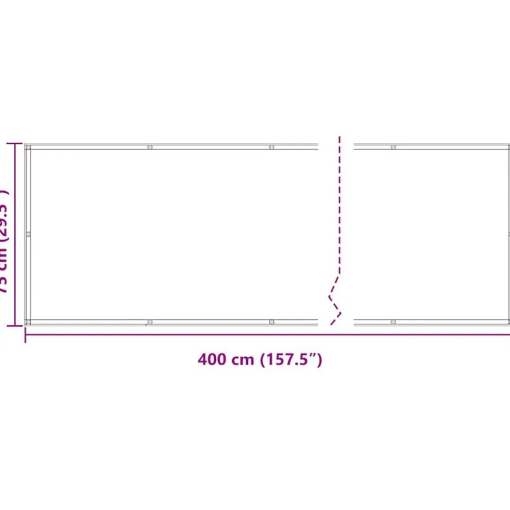 vidaXL Toldo para balcón tela oxford 75x400 cm gris Antracita Clearance