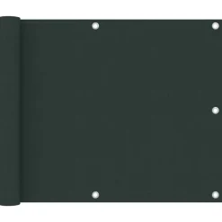 vidaXL Toldo para balcón tela oxford 75x300 cm Verde oscuro