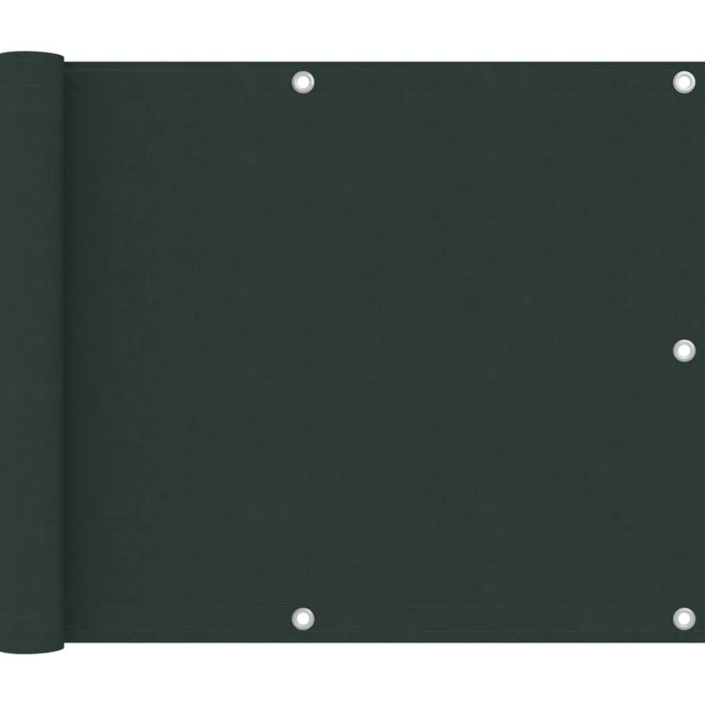 vidaXL Toldo para balcón tela oxford 75x300 cm Verde oscuro