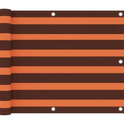 vidaXL Jardín-Toldo para balcón tela oxford naranja y marrón 75x300 cm