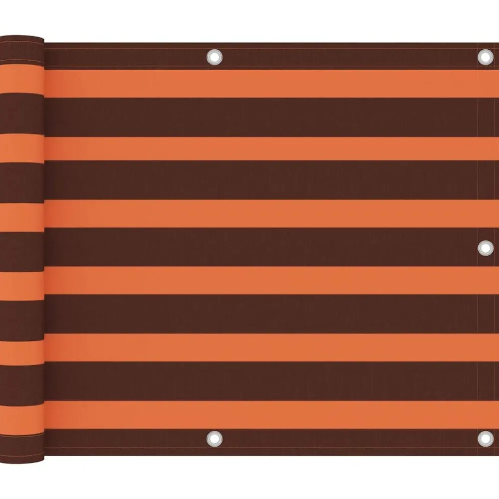 vidaXL Jardín-Toldo para balcón tela oxford naranja y marrón 75x300 cm