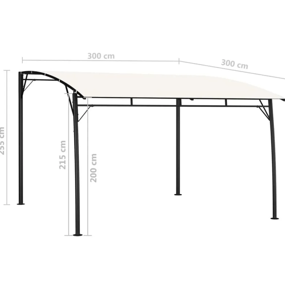 vidaXL Toldo parasol de jardín color 3x3x2,55 m Crema Best