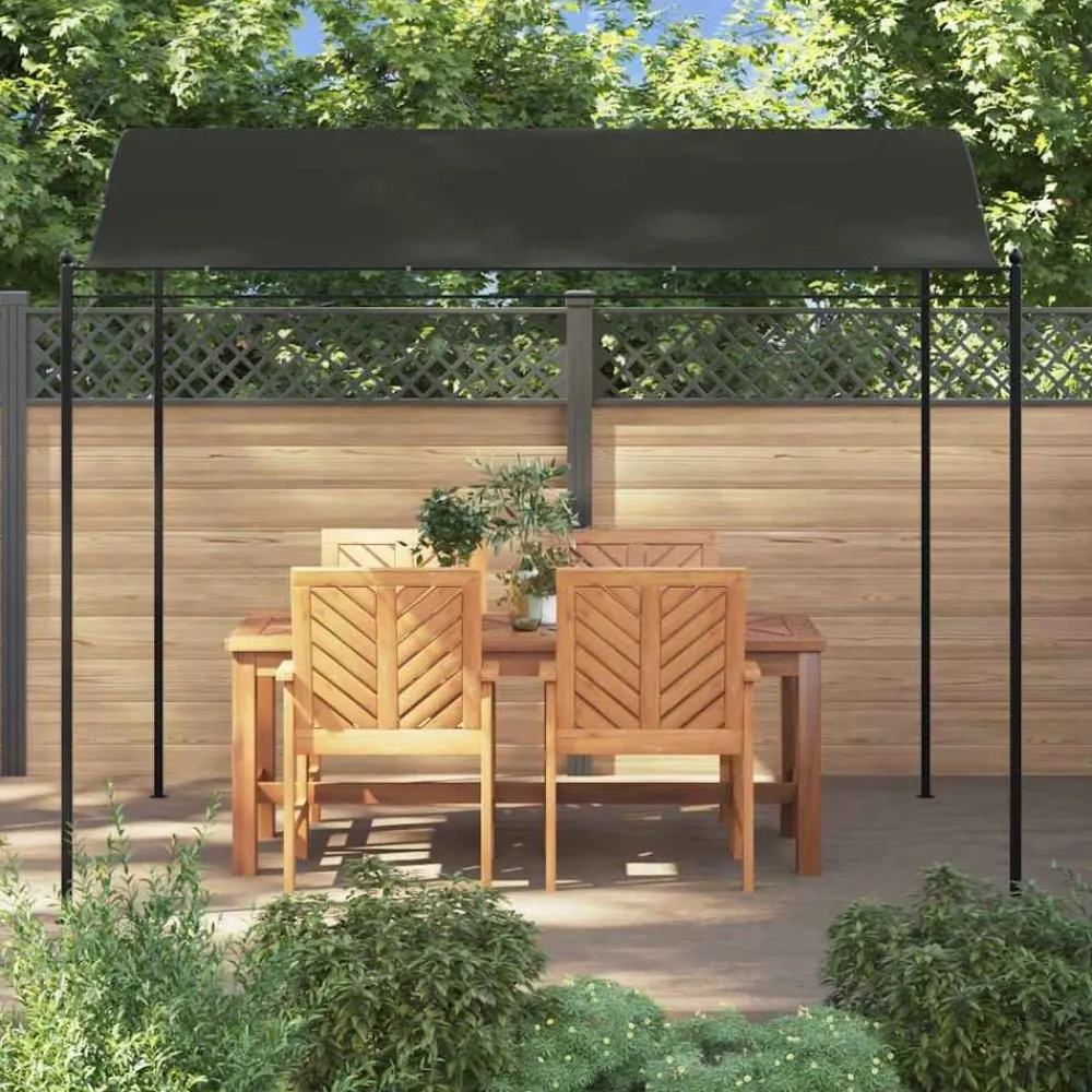 vidaXL Jardín-Toldo parasol gris 3x2,4 cm