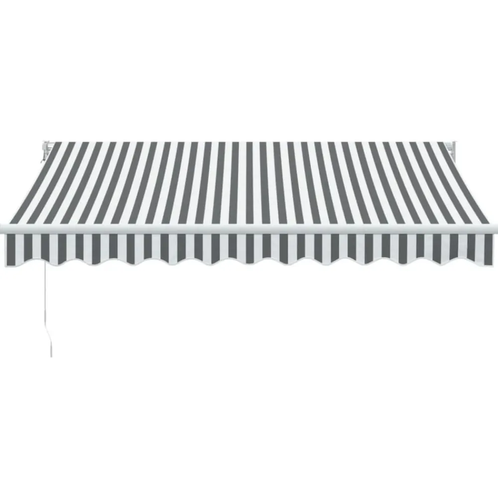 vidaXL Toldo retráctil aluminio y tela gris antracita y blanco 3x2,5 m Antracita y (estructura blanca) Outlet