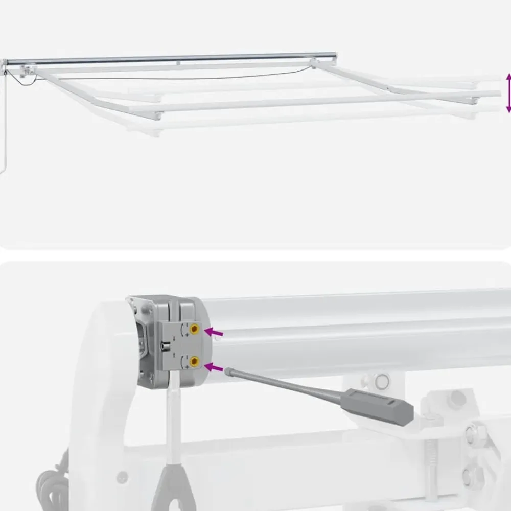vidaXL Jardín-Toldo retráctil automático con luces LED 300x250 cm