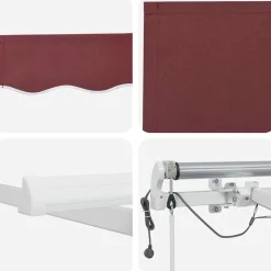 vidaXL Jardín-Toldo retráctil automático con luces LED 300x250 cm