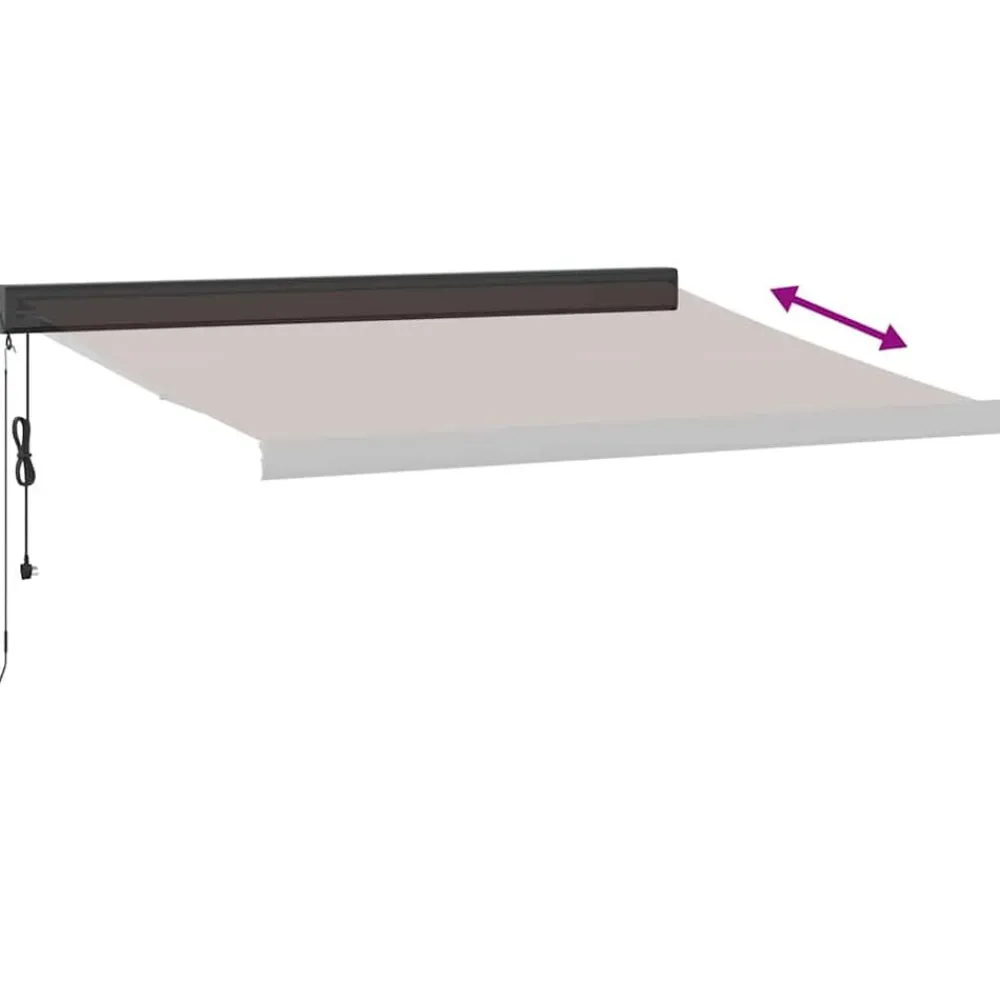 vidaXL Jardín-Toldo retráctil automático burdeos 300x250 cm