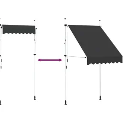 vidaXL Jardín-Toldo retráctil de funcionamiento manual 150 cm