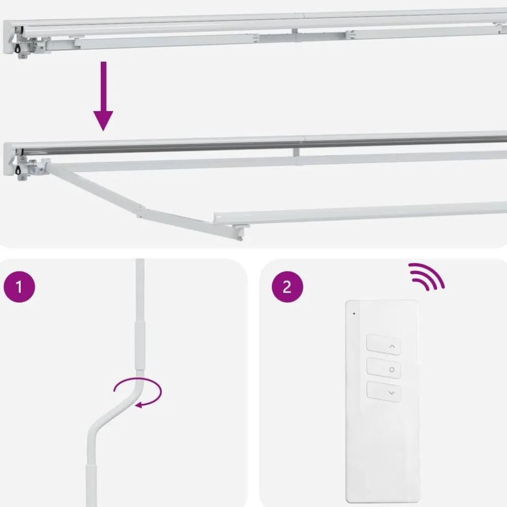 vidaXL Toldo Retráctil Eléctrico Marrón 2,5 x 2 m Hot