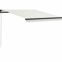 vidaXL Jardín-Toldo retráctil manual con LED 300x250 cm