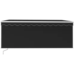 vidaXL Toldo retráctil manual con persiana gris 3x2,5 m Antracita Hot