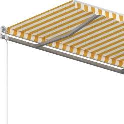 vidaXL Toldo retráctil manual 350x250 cm Amarillo y blanco Hot