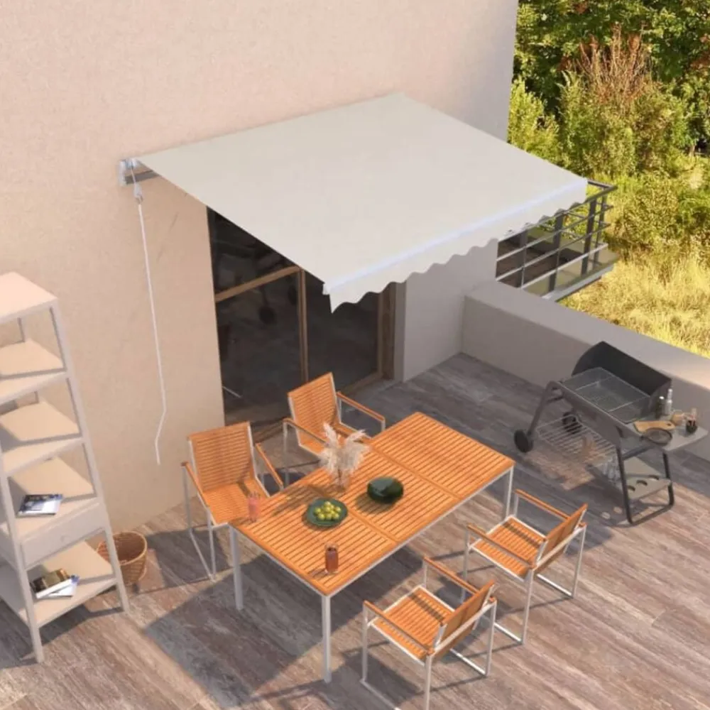 vidaXL Jardín-Toldo retráctil manual 350x250 cm