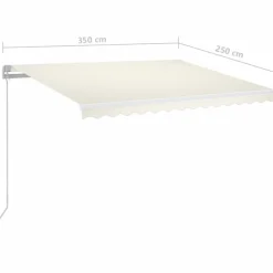 vidaXL Jardín-Toldo retráctil manual 350x250 cm
