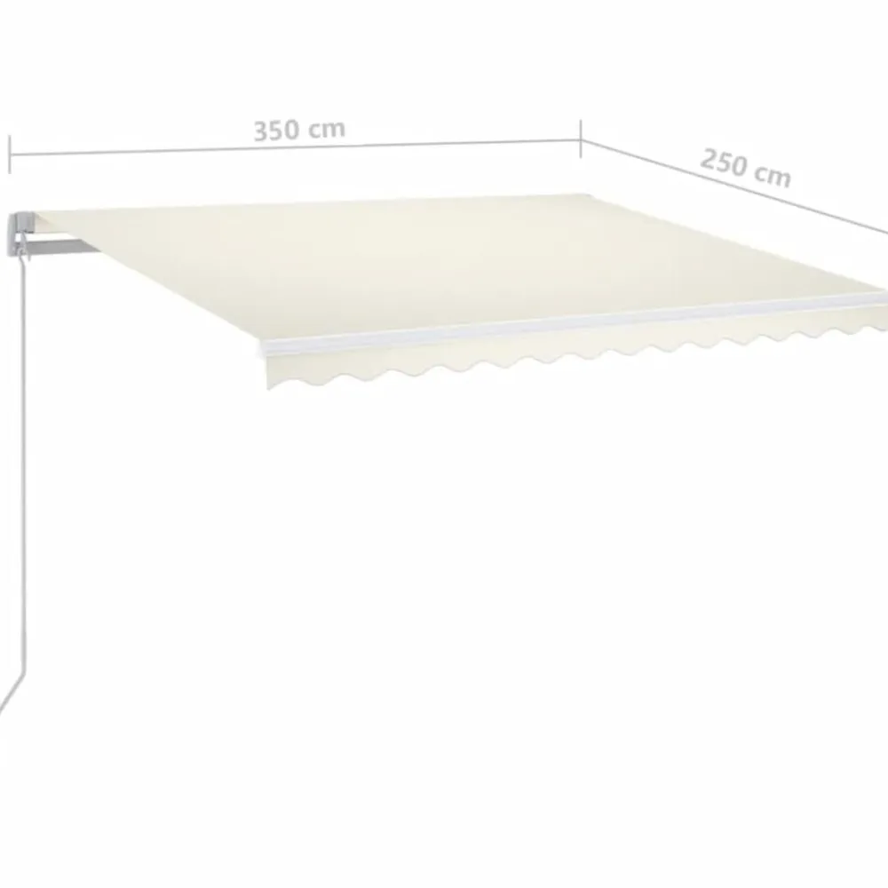 vidaXL Jardín-Toldo retráctil manual 350x250 cm
