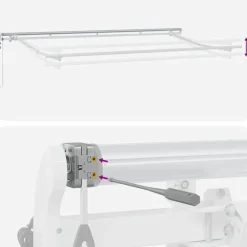 vidaXL Toldo Retráctil Rayado Azul 350 x 200 cm tela
