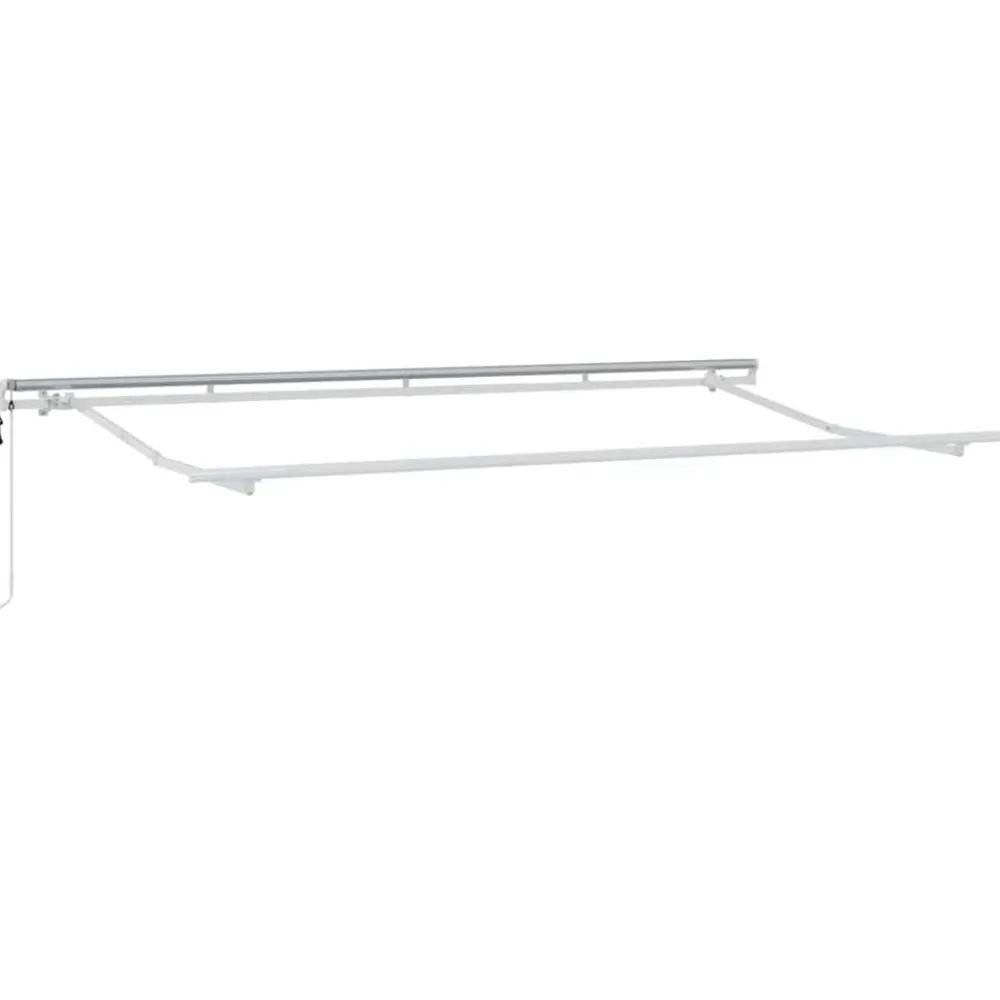 vidaXL Toldo Retráctil Rayado Azul 350 x 200 cm tela