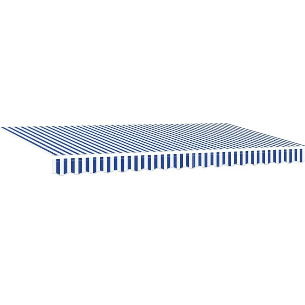 vidaXL Toldo Retráctil Rayado Azul 350 x 200 cm tela