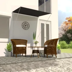vidaXL Jardín-Toldo retráctil 150x150 cm gris