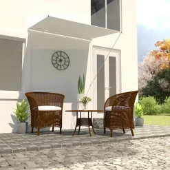 vidaXL Toldo retráctil 150x150 cm Crema Clearance