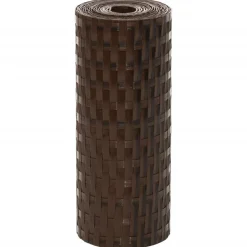 vidaXL Vallas De Jardín-Toldos de balcón 10 uds ratán sintético marrón negro 255x19 cm