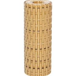 vidaXL Vallas De Jardín-Toldos de balcón 10 uds ratán sintético marrón claro 255x19 cm