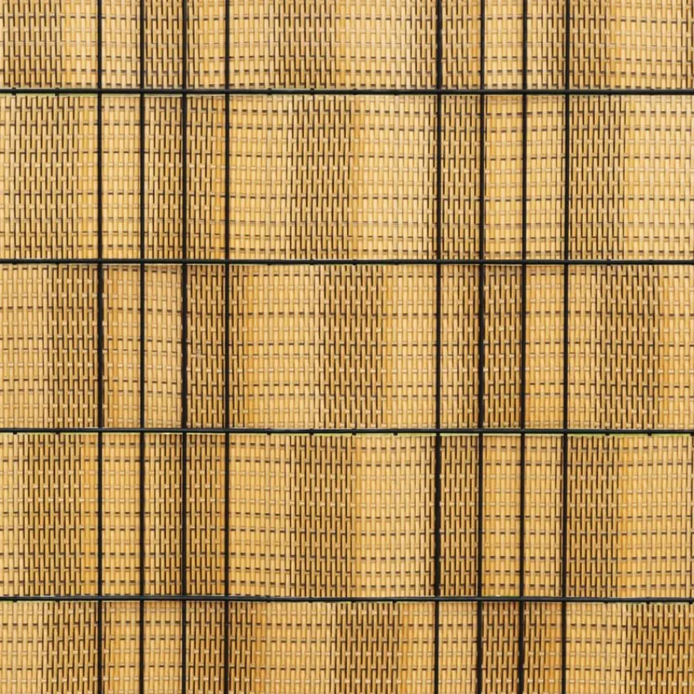 vidaXL Vallas De Jardín-Toldos de balcón 10 uds ratán sintético marrón claro 255x19 cm