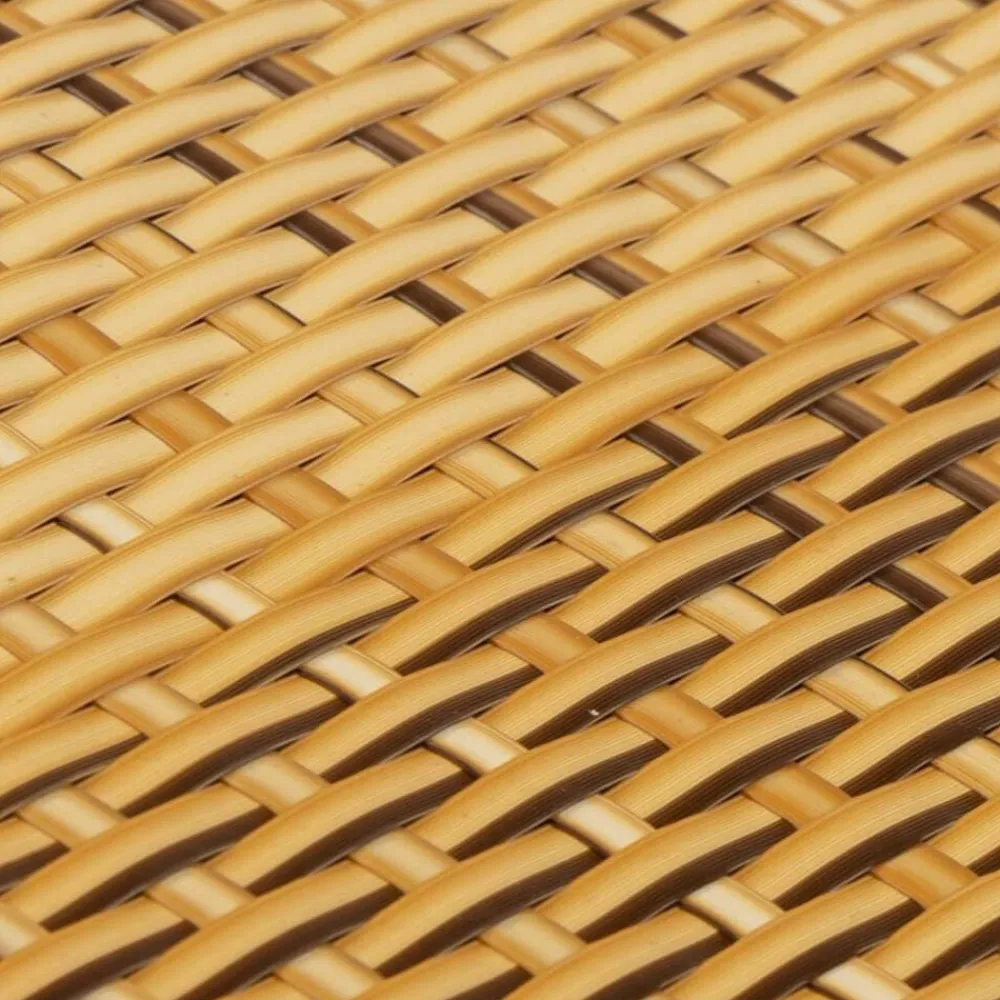 vidaXL Vallas De Jardín-Toldos de balcón 10 uds ratán sintético marrón claro 255x19 cm