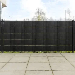 vidaXL Toldos para balcón 5 uds ratán sintético 255x19 cm Negro New