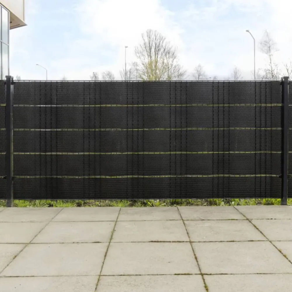 vidaXL Toldos para balcón 5 uds ratán sintético 255x19 cm Negro New