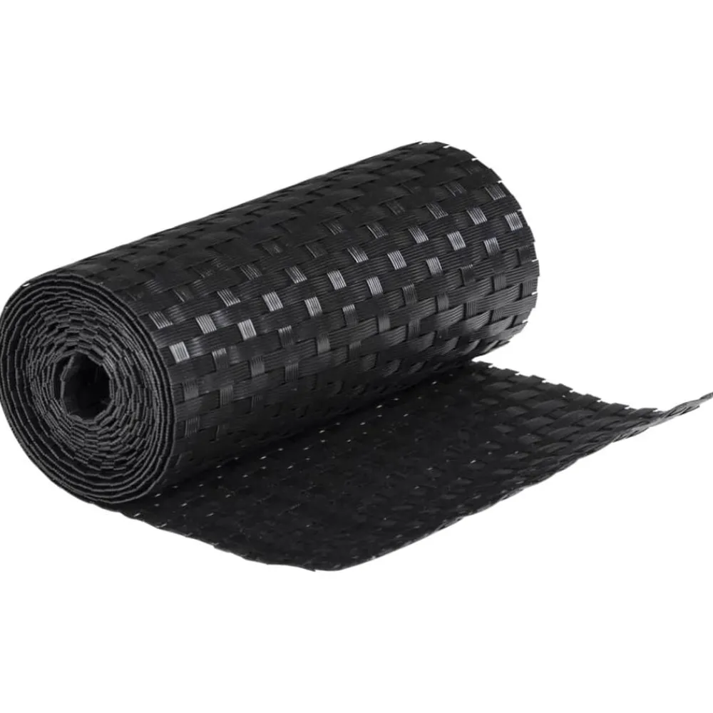 vidaXL Toldos para balcón 5 uds ratán sintético 255x19 cm Negro New