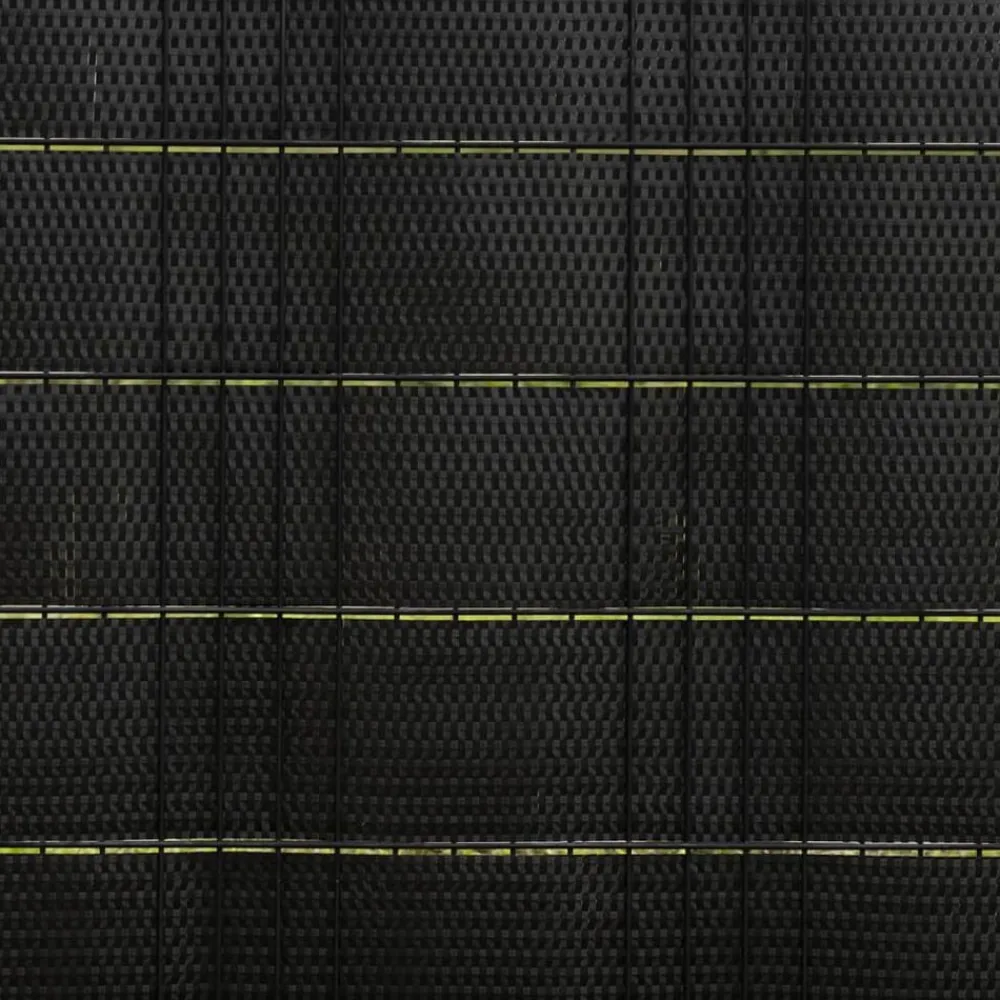 vidaXL Toldos para balcón 5 uds ratán sintético 255x19 cm Negro New