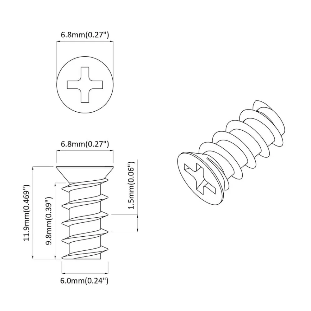 vidaXL Tornillo 2 pcs Plateado M6 x 12 mm Hierro Clearance
