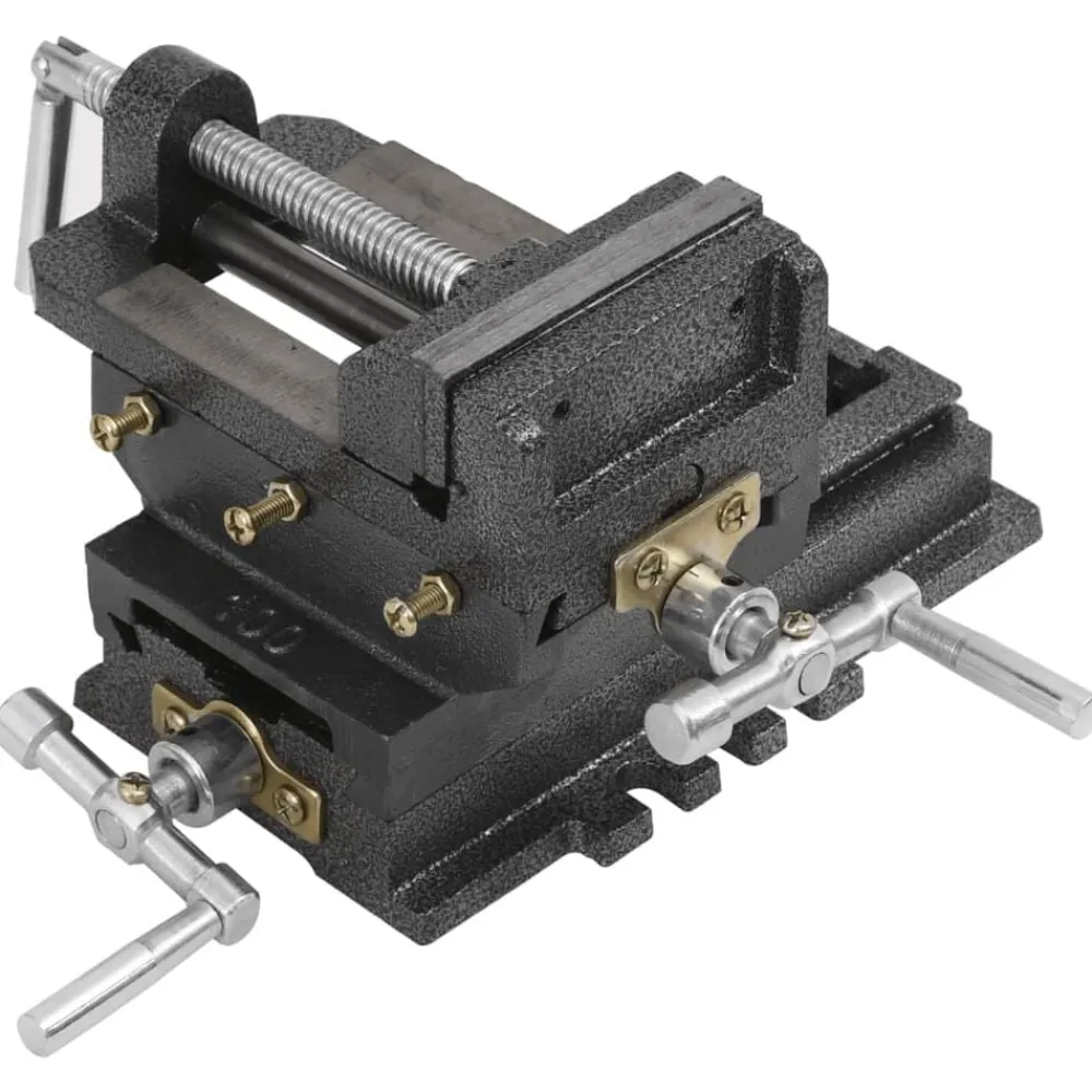 vidaXL Herramientas-Tornillo de banco manual carro transversal 78 mm