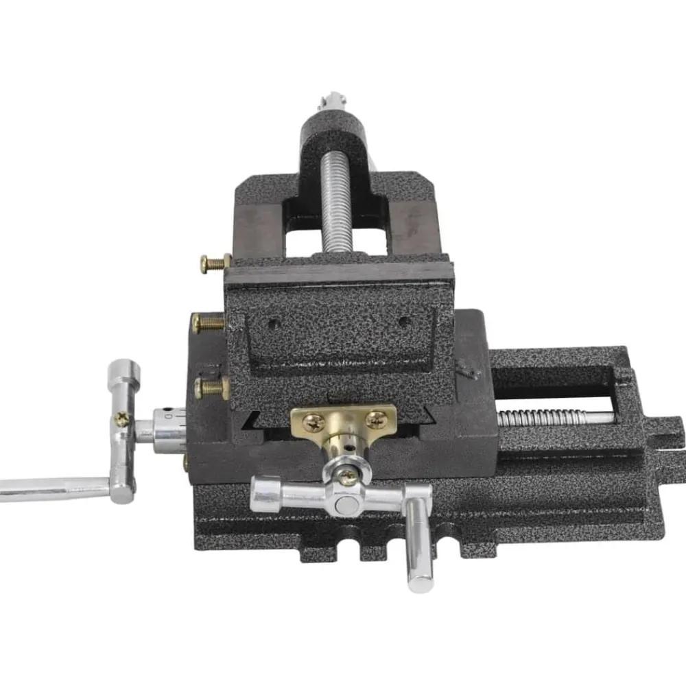 vidaXL Herramientas-Tornillo de banco manual carro transversal 78 mm