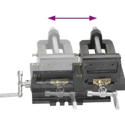vidaXL Herramientas-Tornillo de banco manual carro transversal 78 mm