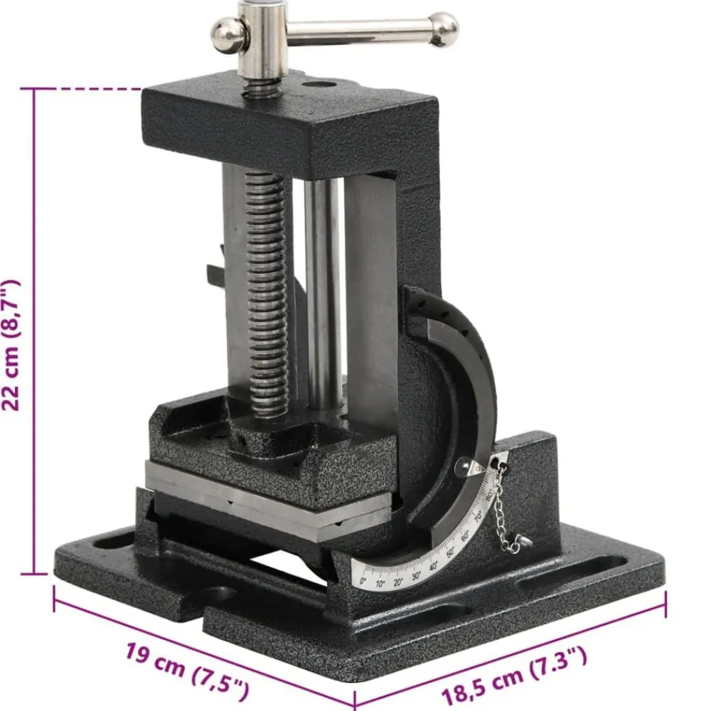 vidaXL Tornillo de banco inclinable manual 110 mm New