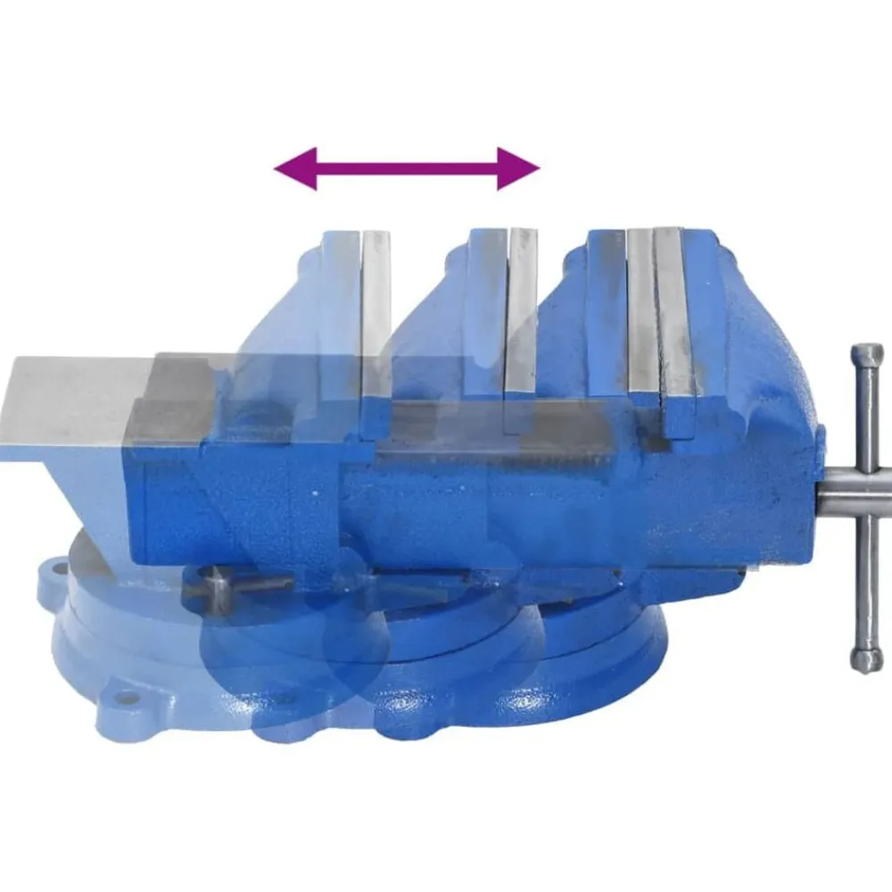 vidaXL Herramientas-Tornillo de banco hierro fundido azul 150 mm