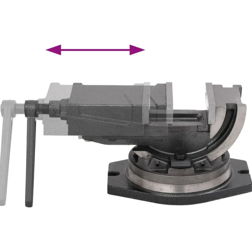 vidaXL Tornillo de banco basculante de 2 ejes 100 mm Online