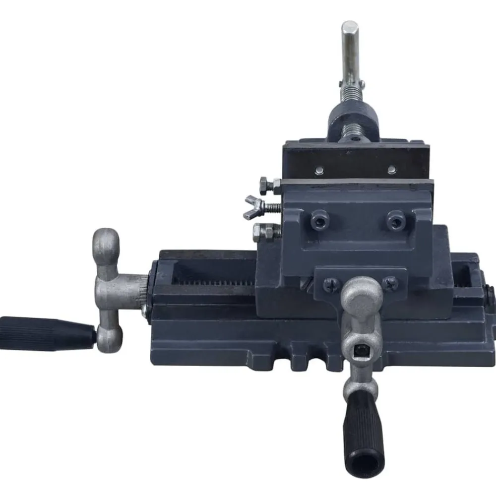 vidaXL Tornillo de banco manual carro transversal 70 mm Clearance