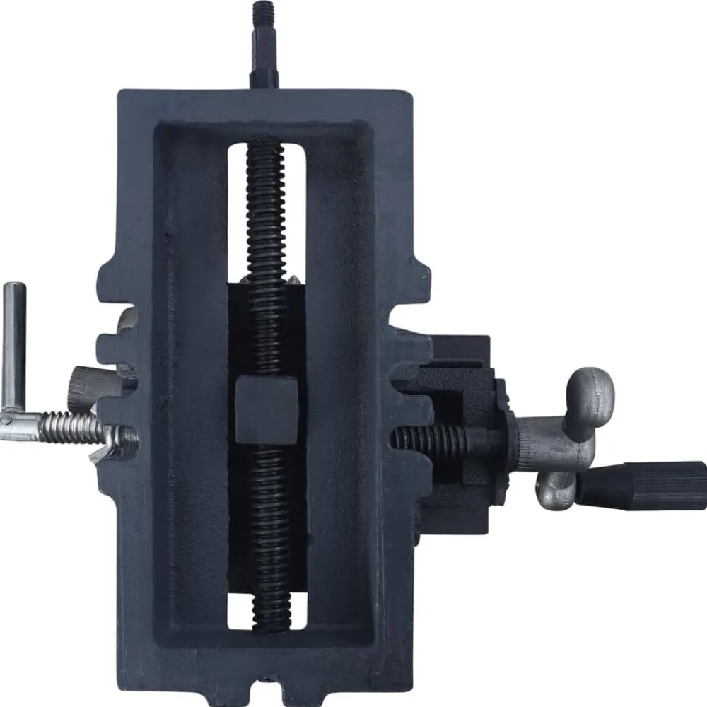 vidaXL Tornillo de banco manual carro transversal 70 mm Clearance