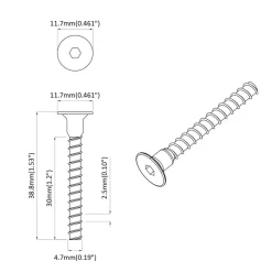 vidaXL Accesorios De Bricolaje-Tornillo de Cabeza de Capuchón de Enchufe 2 pcs Negro Hierro