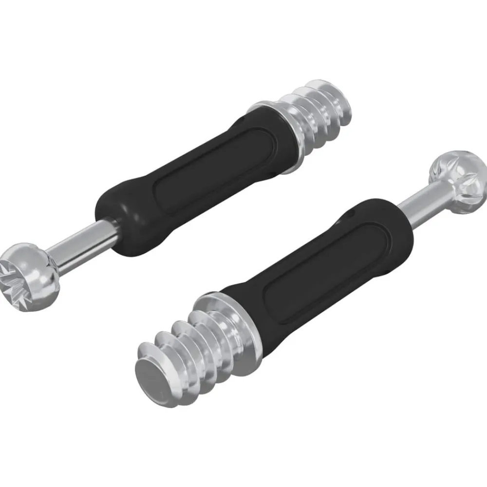 vidaXL Tornillo de Cerradura de Cajón 2 pcs Plata y Negro M6 x 40 mm