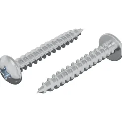 vidaXL Accesorios De Bricolaje-Tornillo de Madera 2 pcs Plateado M4 x 28 mm Hierro