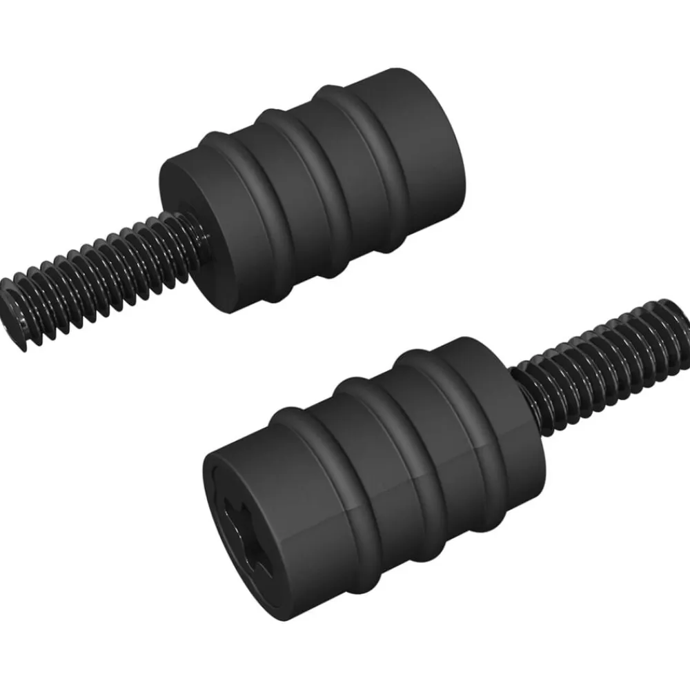 vidaXL Accesorios De Bricolaje-Tornillo Separador 2 pcs Negro M4 Caucho y Acero