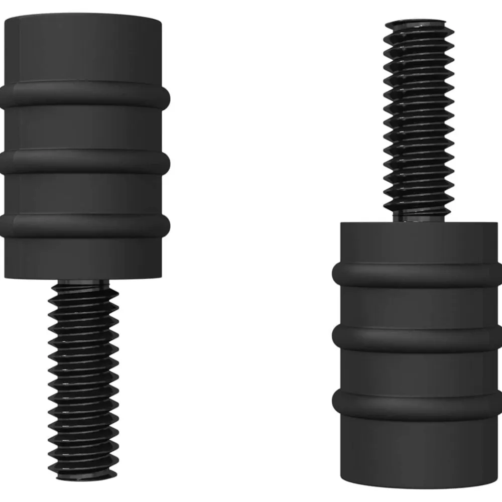 vidaXL Accesorios De Bricolaje-Tornillo Separador 2 pcs Negro M4 Caucho y Acero