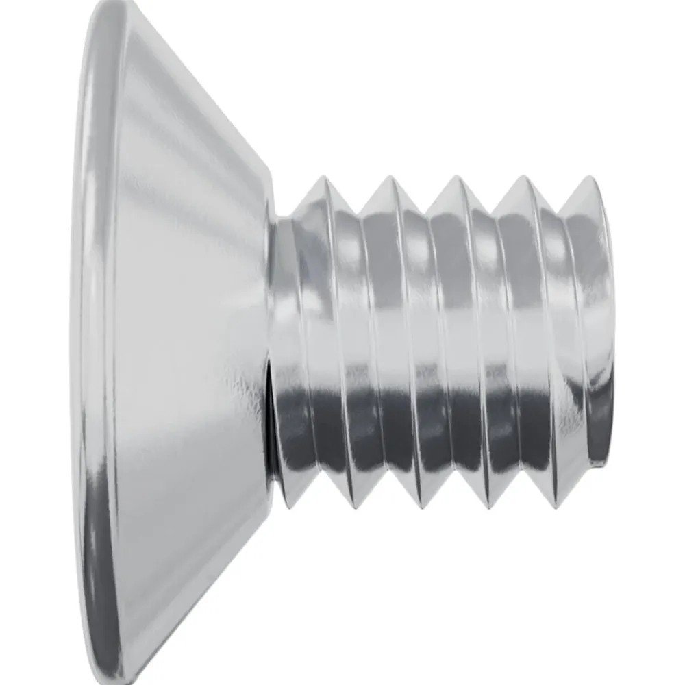 vidaXL Accesorios De Bricolaje-Tornillos de Cabeza Avellanada 2 pcs Plateado M4 x 6 mm Acero